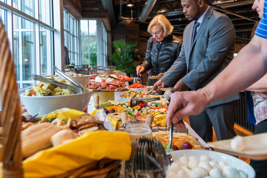 Appetizer buffet table